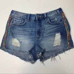 HM Coachella Official collection denim shorts